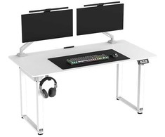 ULTRADESK UPLIFT Biurko 160x75 cm, 72-118 cm, balta ir-balta