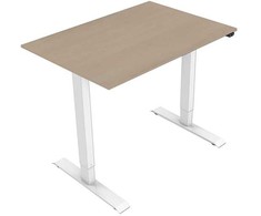 Neutralle Smėlio ir baltos spalvos rašomasis stalas 140 cm x 75 cm
