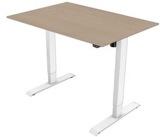 Neutralle Smėlio ir baltos spalvos rašomasis stalas 140 cm x 75 cm