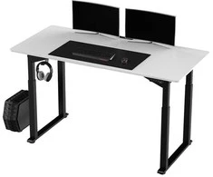 ULTRADESK UPLIFT Biurko 160x75 cm, 72-118 cm, juoda-balta