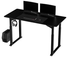 ULTRADESK UPLIFT Biurko 160X75 cm, 72-118 cm, juoda-juoda