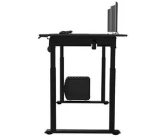 ULTRADESK UPLIFT Biurko 160X75 cm, 72-118 cm, juoda-juoda