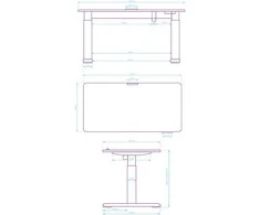 Darbo stalas Ultradesk PULSAR, juodos spalvos