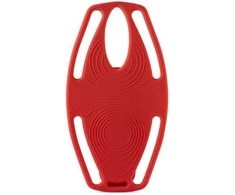 „Bone Bike Tie 3“ mobiliojo telefono laikiklis, laikiklis dviračiui, reguliuojamas dydis, raudonas, 4,7–7,2 colio, silikonas, pritvirtintas prie vairo, dalis