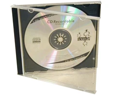 Box na 1 vnt. CD, permatomas, juoda tray, Logo, 10,4 mm, 2-pack, EOL