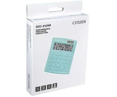CITIZEN SDC812NRGNE OFFICE CALCULATOR, 12-digit, 127x105mm, žalias