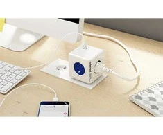 Cubenest - PowerCube, 0,1 m, originalus USB PD 20 W, A+C, mėlynas, POWERCUBE, 4 lizdai, USB A+C, maitinimo tiekimas 20 W