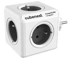 Cubenest - PowerCube, 0,1 m, ORIGINALUS USB, pilkas, POWERCUBE, 5 lizdai