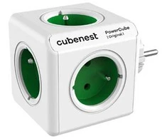 Cubenest - PowerCube, 0,1 m, ORIGINALUS USB, žalias, POWERCUBE, 5 lizdai