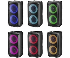 Defender Nešiojama kolonėlė BOOMER 20 Bluetooth 20W MP3/FM/SD/USB/AUX/TWS/LED/MIC KARAOKE juoda