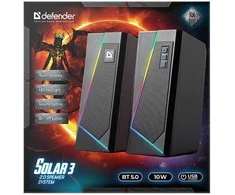 SPEAKERS DEFENDER SOLAR 3 2.0 BLUETOOTH 10W LED USB
