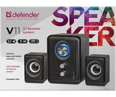 Kompiuterio kolonėlės Garsiakalbiai - Defender V11 2.1 11W USB, Juodi