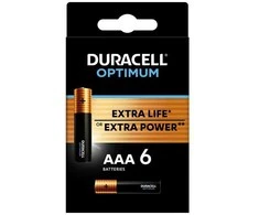 Duracell Optimum Jednorazowa alkaliczna baterie AAA, 6-pack