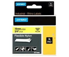 DYMO Rhino Nailono Juostelė 19mm x 3.5m / juodas ant geltonos (18491)