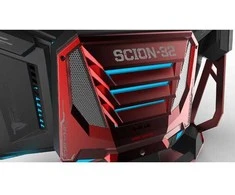 E-Blue Mėlyna E-mėlynas Tower Monitorius, Scion 32, 32", FullHD (1920x1080), 144Hz, raudona