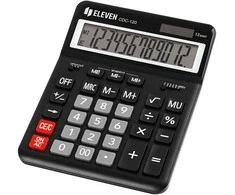Eleven Kalkulator CDC-120-BK, juoda, biurkowy, 12 miejsc, podwójne zasilanie
