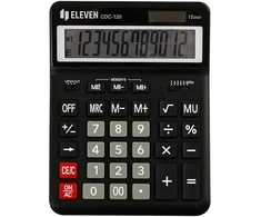 Eleven Kalkulator CDC-120-BK, juoda, biurkowy, 12 miejsc, podwójne zasilanie