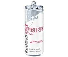 Energy drink, Spring edition, karton 24szt , cena za 1szt, Raudona Bull cherry sakura