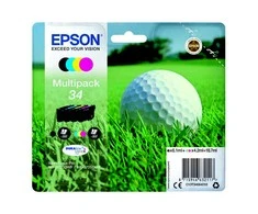 Rašalas Golf ball Multipack Epson 4-colours 34 DURABrite Ultra | 18,7 ml