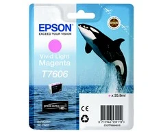EPSON T7606 Viv Light Magenta rašalo kasetė didelės talpos Vivid Magenta clair 25 9ml 2849 puslapiai 1 pakuotė