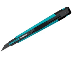 Nożyk do papieru SilkTouch ergonomiczna, mėlyna, 9mm, 1szt. Berlingo