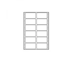 Stalo etiketės 89 x 41,8 mm, A4, dvieilis, baltas, 12 etikečių, 25 vnt., adatų spausdintuvams