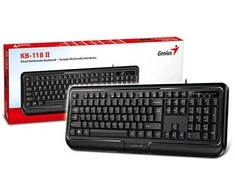 Genius KB-118 II klaviatūra su laidu (PS/2) CZ/SK, juoda