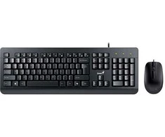 Genius KM-160 COPILOT komplektas klaviatūra su laidu (USB) CZ/SK, juoda su optine pelė, klasczna, neperšlampamas jako