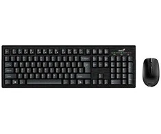 Genius KM-8101 COPILOT komplektas belaidė klaviatūra CZ/SK, juoda su belaidė optinė pelė, 1x AAA, 1x AA, multimedija,
