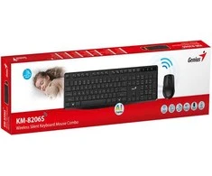 Genius KM-8206S COPILOT komplektas belaidė klaviatūra CZ/SK, juoda klasyczna, 2.4 [Ghz]