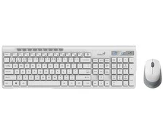 Genius SlimStar 8230 komplektas belaidė klaviatūra CZ/SK, balta su belaidė optinė pelė, 1x AA, 1x AA, classic, Dual-Mo