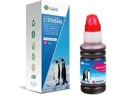 Rašalas G&amp;G, suderinamas su C13T00S34A, NPR-E103M-70ml-B, rausvai raudonas