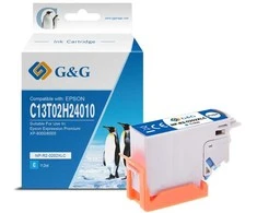 Rašalas G&amp;G G&amp;G suderinamas rašalas / rašalas su C13T02H24010, NP-E-0202XLC, žydras