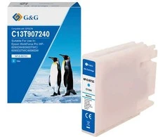 G&amp;G kompatybilny ink / tusz su C13T907240, NP-E-9072C, cyan, 120ml