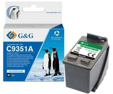 G&amp;G kompatybilny ink / tusz su C9351A, HP 21, NH-R9351BK, juodas, 16ml, ml