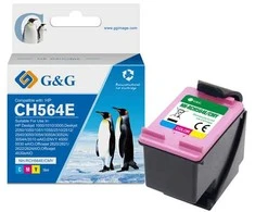G&amp;G suderinamas rašalas / kasetė su CH564EE, HP 301XL, NH-RC564C, spalvota, 18 ml, ml