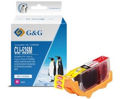 G&amp;G kompatybilny ink / tusz su CLI526M, NP-C-0526M, 4542B001, magenta, 8.4ml