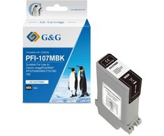 Tusz G&amp;G G&amp;G kompatybilny ink / tusz su PFI107MBK, NC-00107MBK, 6704B001, matte juodas, 130ml