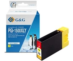 Su G&amp;G suderinamas rašalas / rašalas su PGI 1500XL, NP-C-1500XLY/C, geltonas