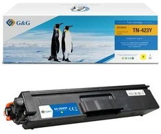 Su G&amp;G suderinami dažai su Brother TN423Y, NT-CB423Y, geltona, 4000s