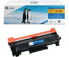 Su G&amp;G suderinami dažai su Brother TN2421, NT-PB2421C, juodi, 3000s