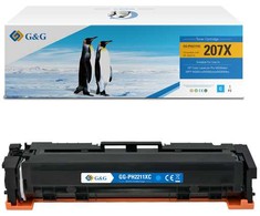 Suderinamas su G&amp;G tonerio kasetėmis: HP W2211X, NT-PH2211XC, HP 207X, žydra, 2450s
