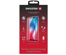 „Swissten“ grūdinto stiklo ekrano apsauga, skirta „Apple iPhone 12 PRO MAX“, juoda, tinkanti dėklui ir spalvotam rėmeliui.
