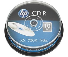 Verbatim HP CD-R, CRE00019-3, 69308, 10 pak., 700 MB, 52x, 80 min., 12 cm, nespausdinama, torto dėžutė, duomenų archyvavimui