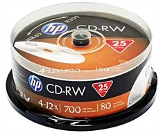 HP CD-RW 700 MB 12x 25 vnt