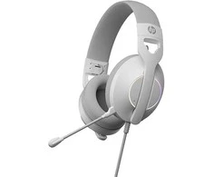 HP DHE-8003U ausinės su mikrofonu, laidinis, baltas, 7.1 erdvinis (virtualus), apšviestas, USB