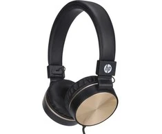 HP DHH-1206 Juodas ausinės su mikrofonu, przewodowa, juoda-auksinė, klasyczna typ 3,5mm jack