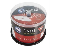 Verbatim HP DVD-R, Printable, DME00025WIP-3, 4.7GB, 16x, spindle, 50-pack, 12cm, do archiwizacji danych