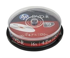 DVD+R HP 4,7 GB (120 min.) 16x 10 sluoksnių