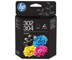 HP 302 juoda + 304 spalva B82L1AE